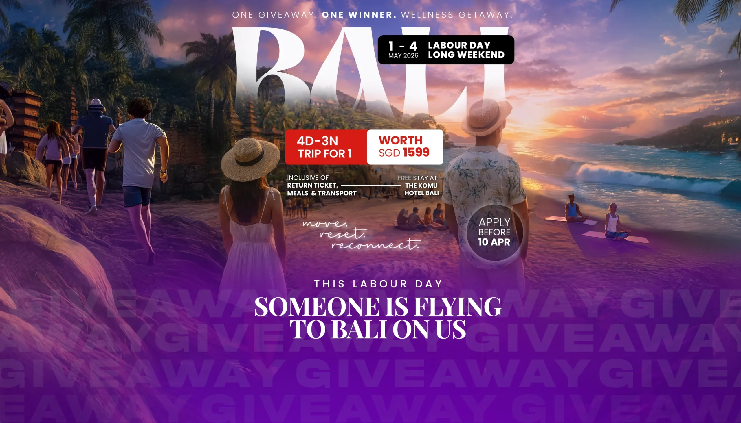 FLYCO x MEURAKI — Win a Bali Wellness Retreat worth S$1,599. 4D3N all-inclusive, May 1-4 2026.