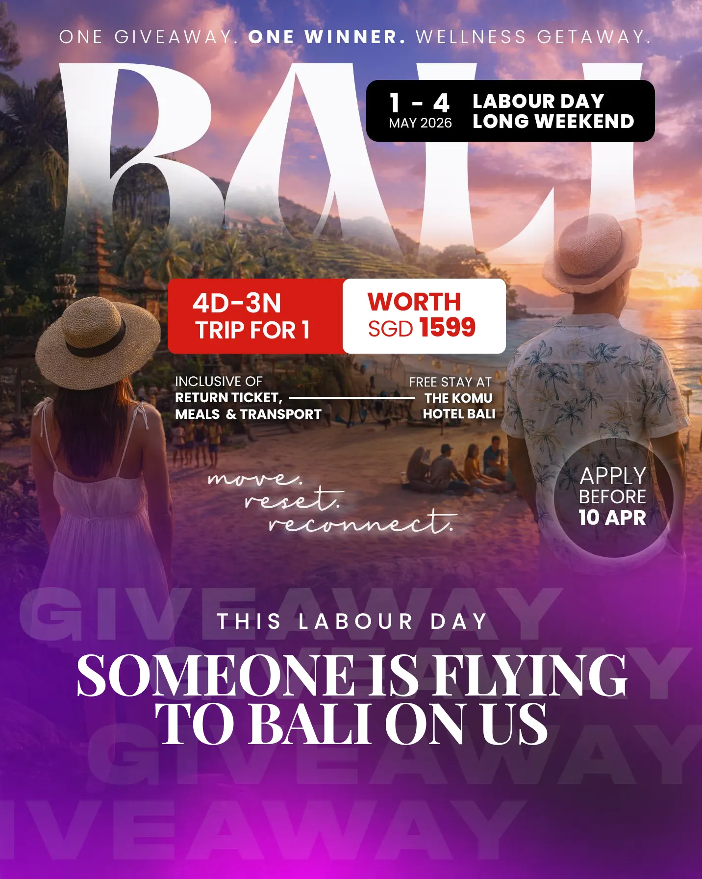 FLYCO x MEURAKI — Win a Bali Wellness Retreat worth S$1,599. 4D3N all-inclusive, May 1-4 2026.