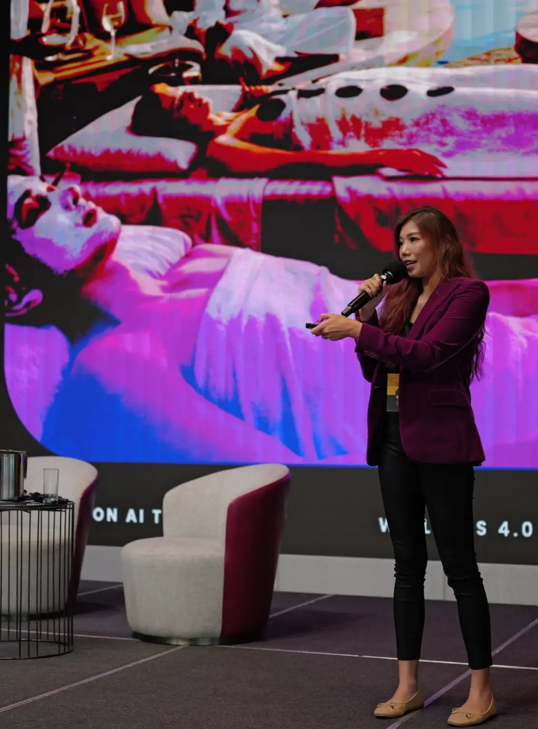 Michelle Ngiam speaking at an event